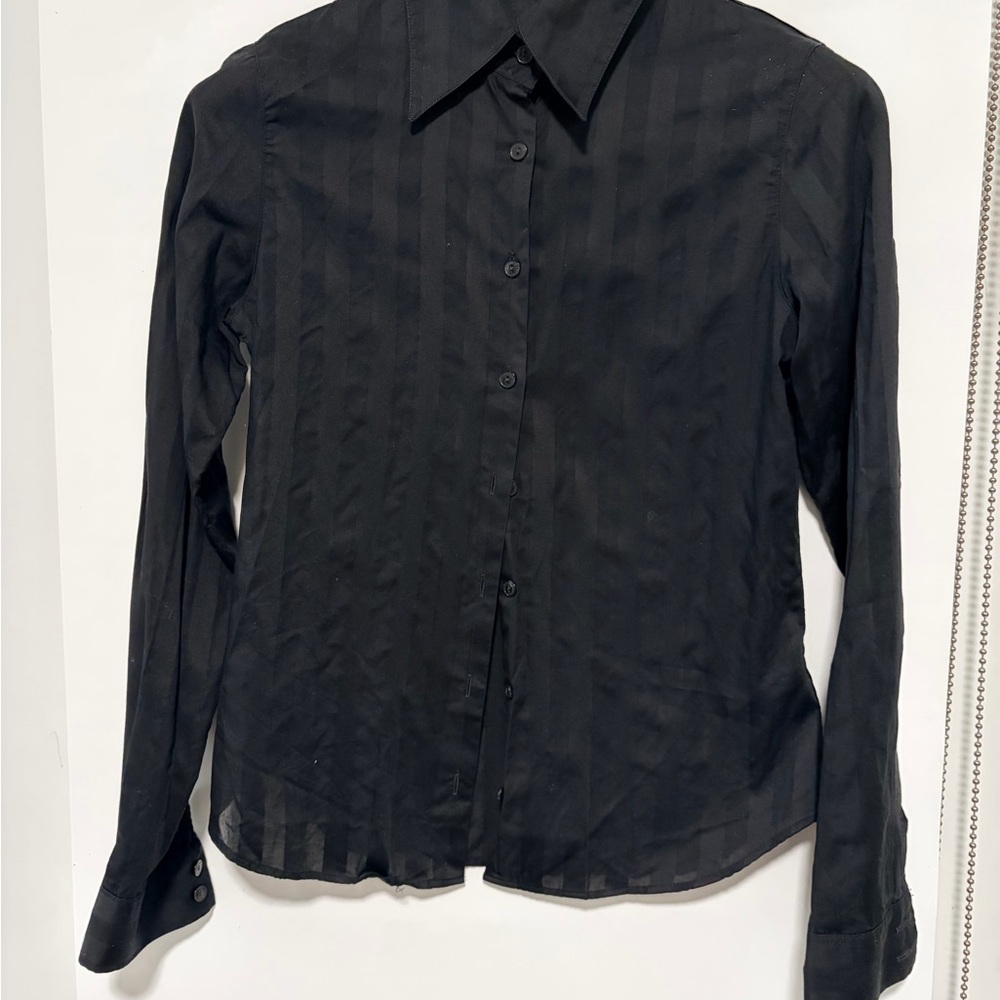 Anne Fontaine Striped Black Shirt - Picture 2 of 5